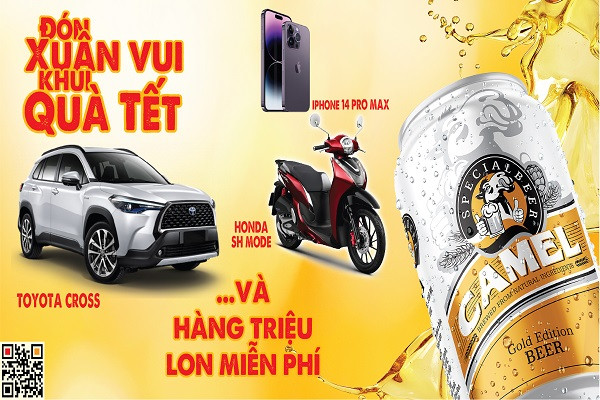 Giật nắp bia Camel, trúng quà ‘khủng’ Tết Quý Mão