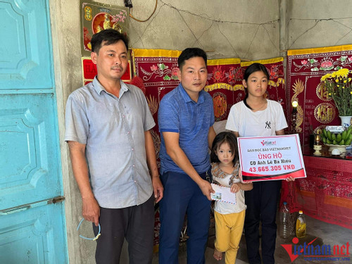 Ba đứa trẻ mồ côi, nguy cơ thất học ở Quảng Trị được hỗ trợ gần 44 triệu đồng