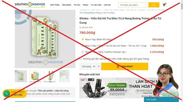 Cảnh báo không mua sản phẩm Shioka