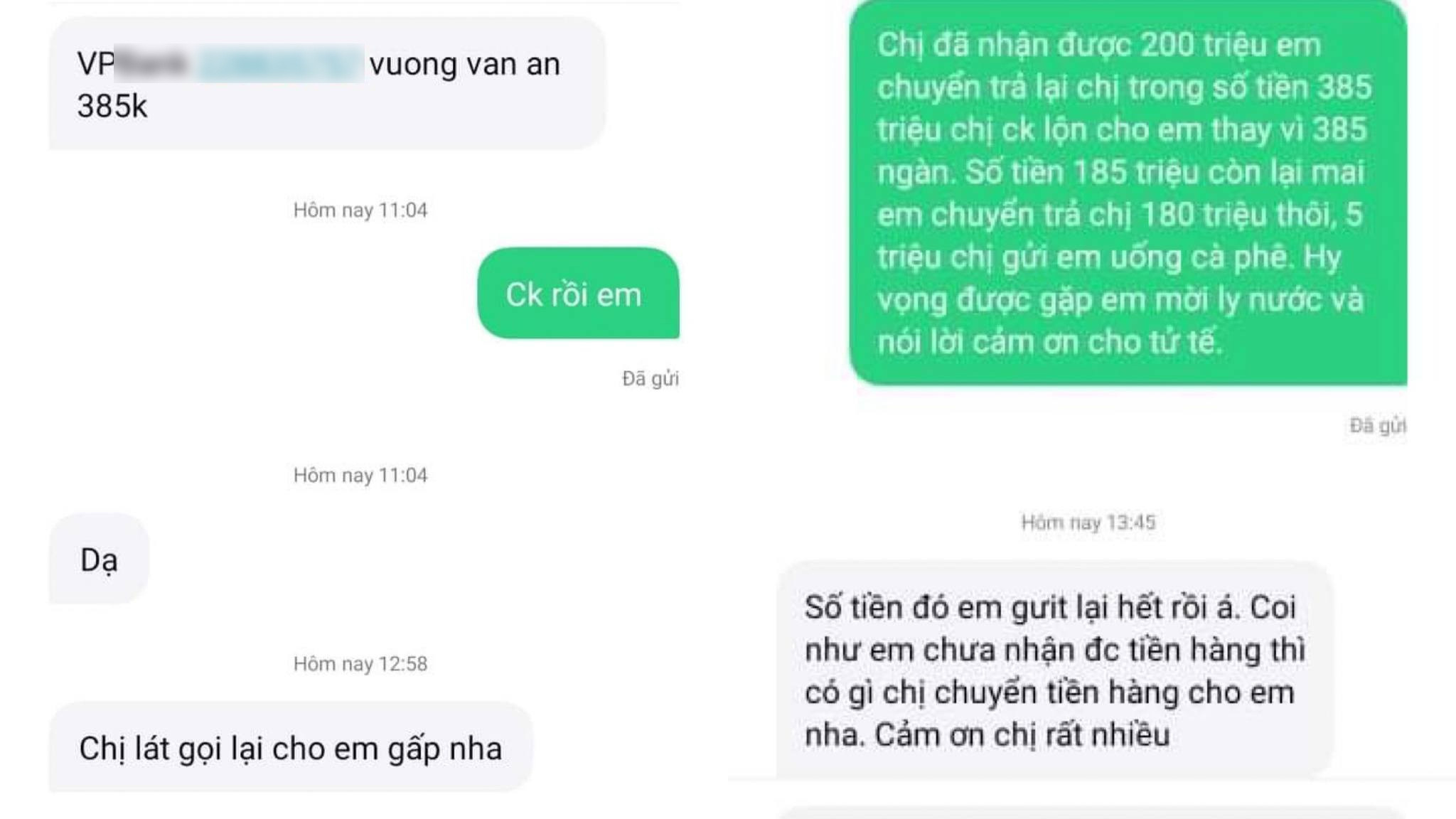 The shipper in Ho Chi Minh City returned nearly 400 million VND to the wrong customer - 2