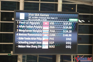 Singapore bị tước HCV, tranh cãi nảy lửa ở môn bơi SEA Games 31