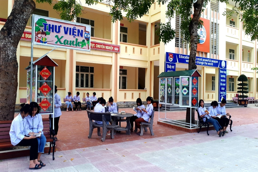Thư viện dưới tán cây ở Thanh Hóa