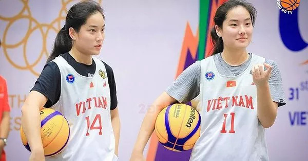Twin sisters as pretty as hotgirls of Vietnamese women’s basketball at SEA Games 31.
