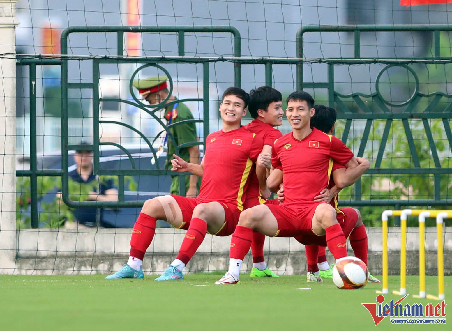Nụ cười, thoải mái đã hiện lên trên gương mặt các tuyển thủ U23 Việt Nam