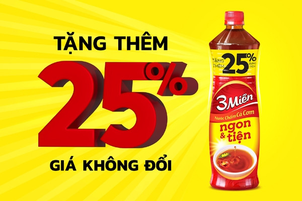 Tặng 25% dung tích, nước chấm 3 Miền giúp phụ nữ thỏa sức nấu ăn