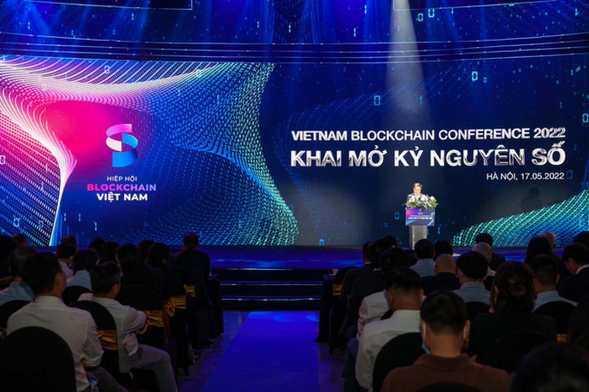 Overview of the launching ceremony of the Vietnam Blockchain Union (Photo: vtv.vn)