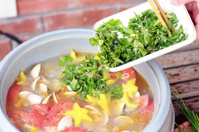cách nấu canh ngao chua khế