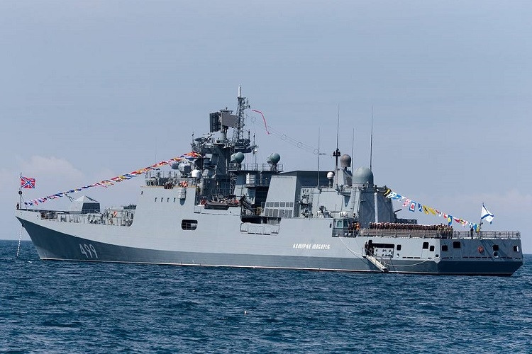 The powerful battleship Makarov was chosen by Russia as the new flagship for the Black Sea Fleet