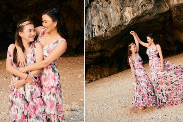 Helene Hoài diện váy đôi bay bổng cùng con gái lai Việt - Pháp