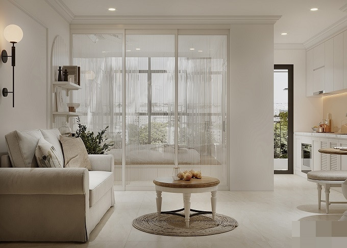 Neoclassical space in a small apartment, everyone is shocked because it is beautiful