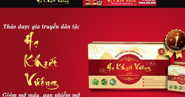 Sản phẩm Hạ Khiết Vương đang được quảng cáo sai sự thật