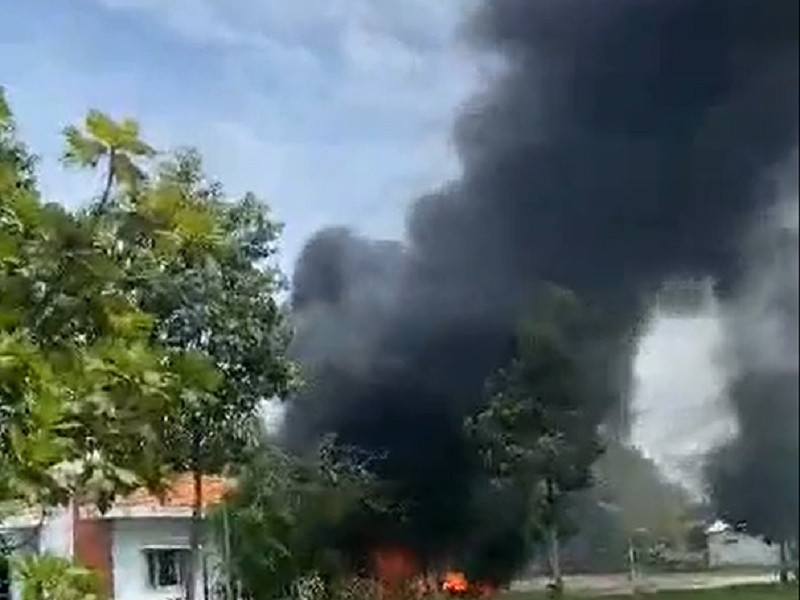 Hỏa hoạn tại bãi giữ xe vi phạm của công an, gần 150 xe máy bị cháy rụi