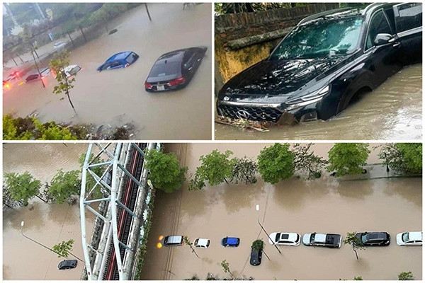 Ô tô bị ngập nước ở Bắc Ninh, thiệt hại ước đến cả trăm triệu mỗi xe
