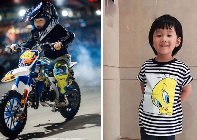 4-year-old boy races motorcycle in China
