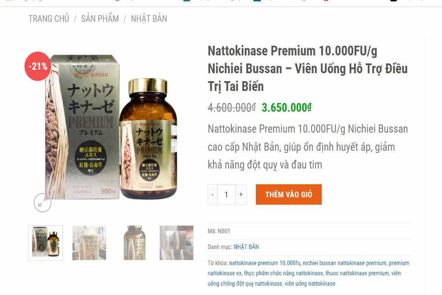 Viên hỗ trợ điều trị tai biến gần 4 triệu đồng/hộp bị cảnh báo quảng cáo sai sự thật