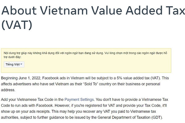[Tin công nghệ mới] Facebook thu thêm tiền từ đối tác để nộp thuế tại Việt Nam