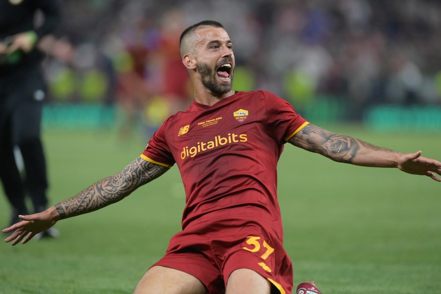 Niềm vui của các cầu thủ AS Roma