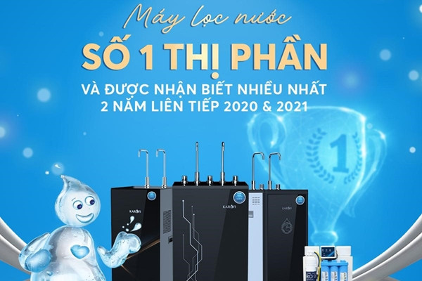 Karofi firmly holds the number one market share and the most popular water purifier in Vietnam