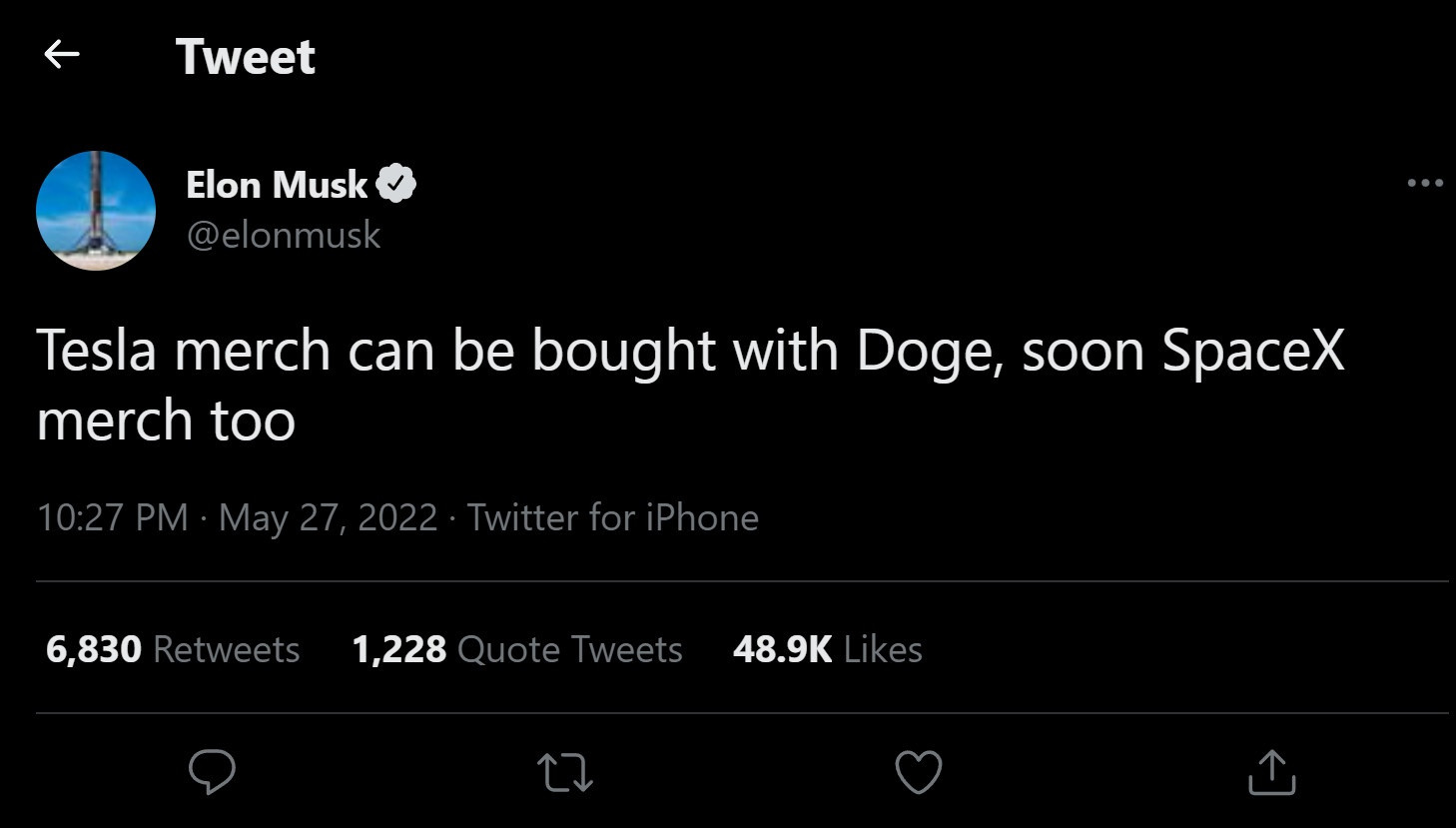 [Tin công nghệ mới] Giá Dogecoin lại tăng vọt vì Elon Musk