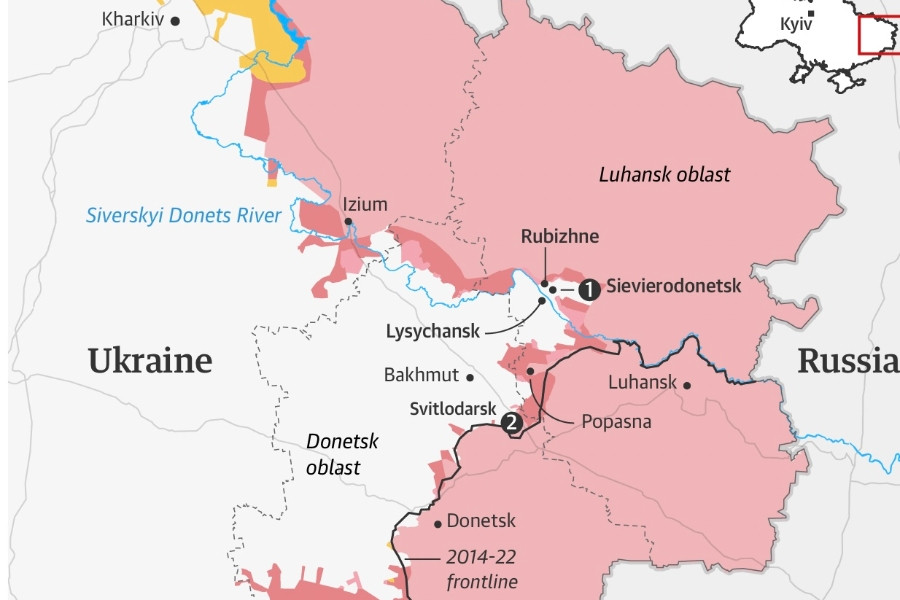 Ukraine nói một vạn quân Nga ở Luhansk, Kherson đóng chặt biên giới
