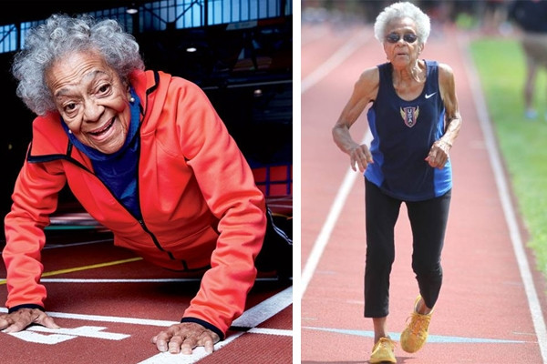 Chế độ ăn của cụ bà vẫn thi chạy khi hơn 100 tuổi