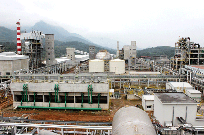 Nhà máy hoá chất DAP-2 Vinachem tại KCN Tằng Lỏong sản xuất phân bón, hoá chất. Ảnh: Báo Công thương