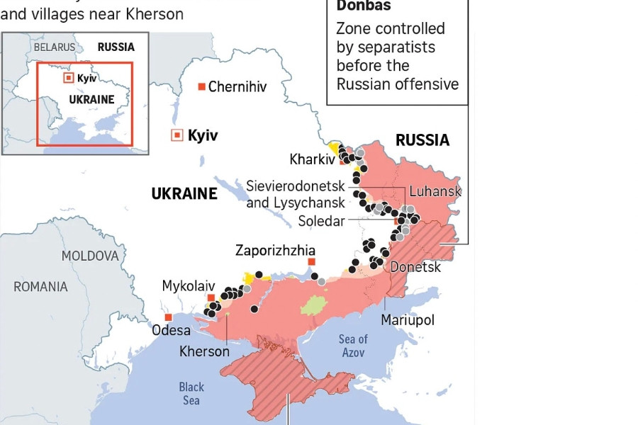 Luhansk bị tấn công từ 9 hướng, Ukraine giành lại lãnh thổ gần Kherson