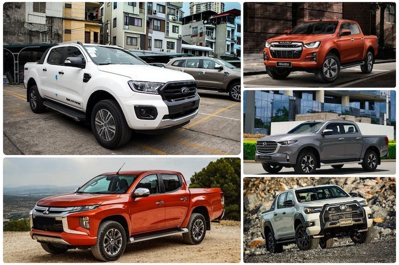 Xe bán tải tháng 5/2022: Khoảng chênh quá khủng giữa Ford Ranger và 4 mẫu xe