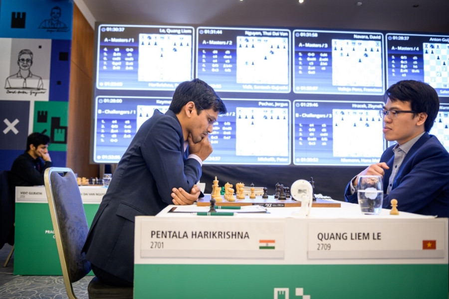 Lê Quang Liêm có cửa vô địch giải cờ vua Prague Masters