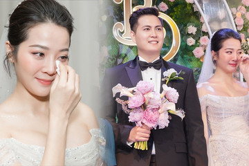 Karen Nguyễn khóc nức nở trong đám cưới với doanh nhân Lưu Chấn Bang