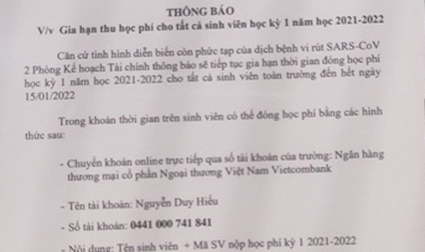 Sinh viên thông đồng với người ngoài lừa tiền học phí của bố mẹ