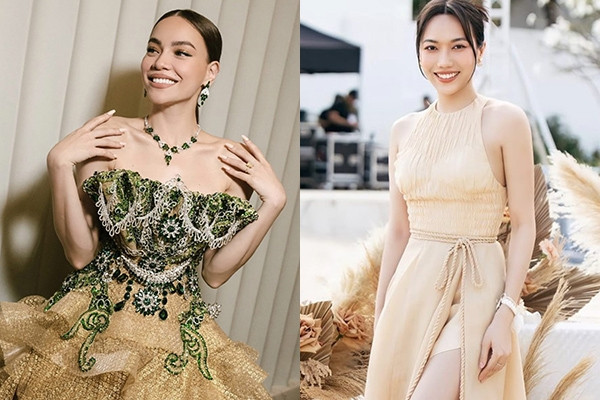 Hà Hồ vai trần kiêu sa, Diệu Nhi bất ngờ nữ tính với đầm xẻ cao