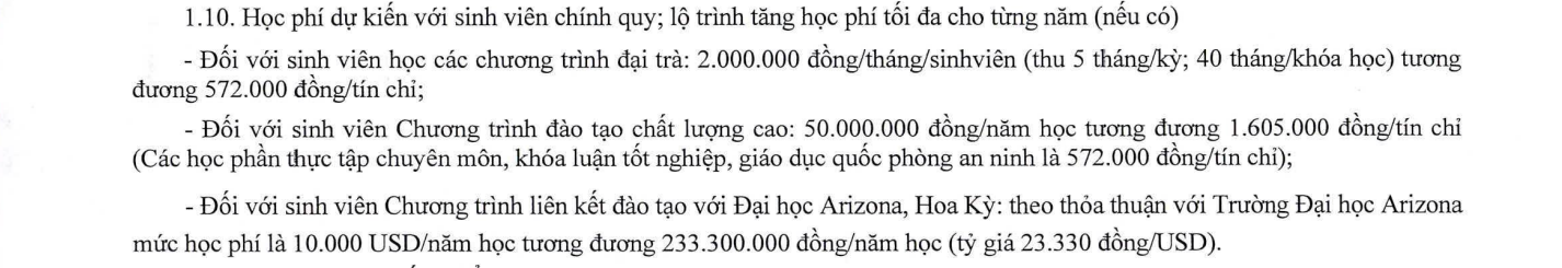 Thêm nhiều trường đại học tăng mạnh học phí