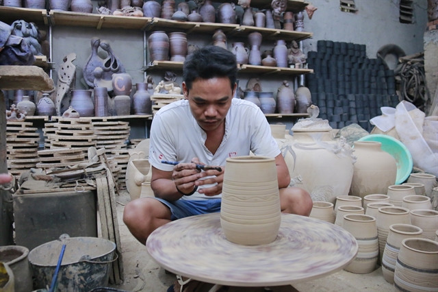 Artist goes potty preserving village craft