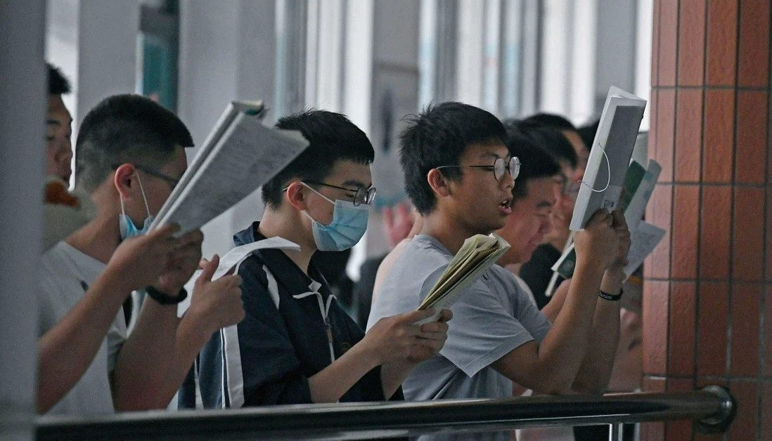 Chinese students take the “gaokao” college entrance exam in 2022