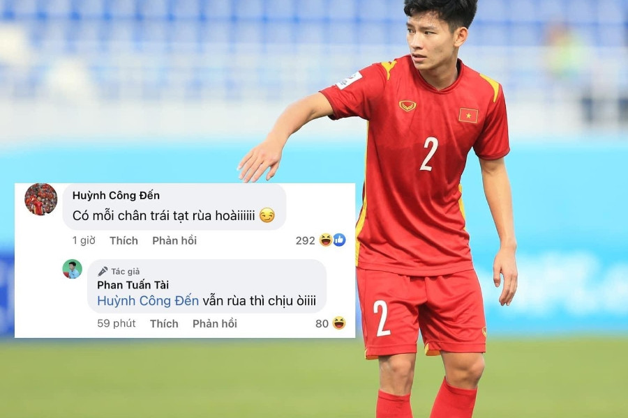 Tuấn Tài bị đồng đội chọc ghẹo 'chân trái tạt rùa'