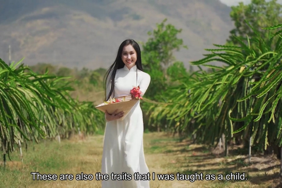 The beauty of Vietnam through the introduction video of Doan Hong Trang at Miss Global 2022