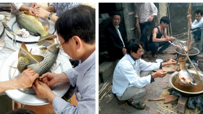 Món cá nằm võng tốn 5 lít dầu, chế biến 10 tiếng đồng hồ ở Thái Bình - 2