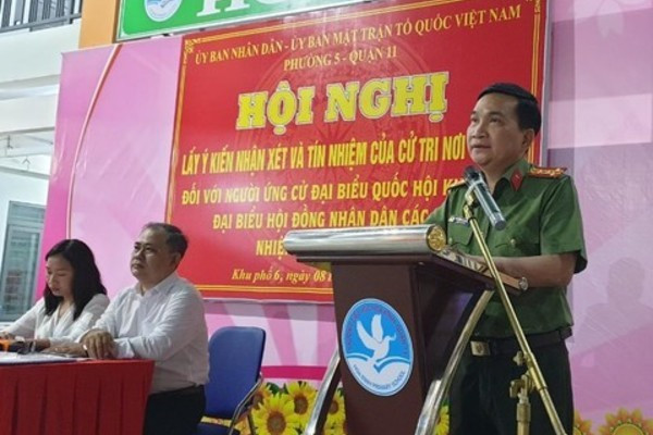 100% cử tri nơi cư trú tín nhiệm giới thiệu Đại tá Nguyễn Sỹ Quang ứng cử ĐBQH