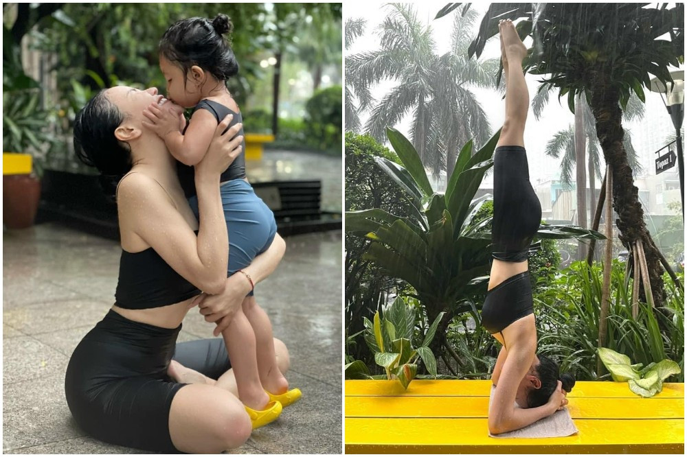 Người đẹp Trà Ngọc Hằng tập yoga để có cơ thể gợi cảm