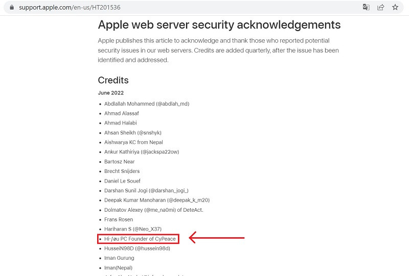 [Tin công nghệ mới] Apple vinh danh 2 cao thủ hacker người Việt