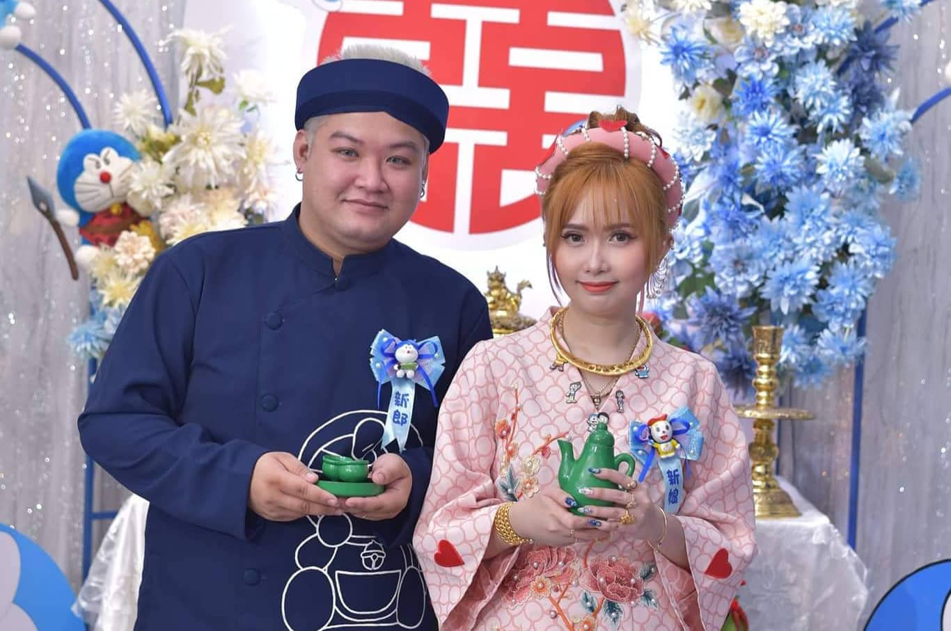 Đám cưới ngập tràn Doraemon của cô dâu miền Tây