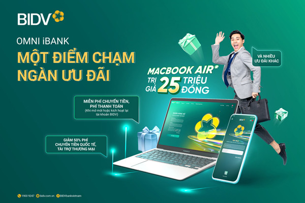 Ngân hàng số Omni BIDV iBank tung loạt ưu đãi cho khách hàng doanh nghiệp