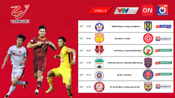 Lịch thi đấu vòng 8 V-League 2022