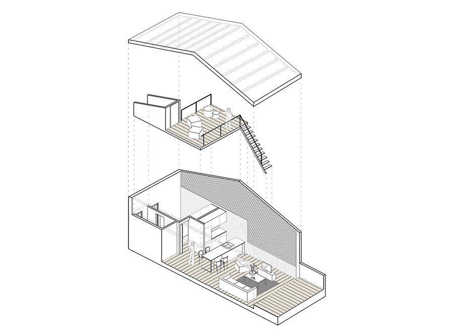 5 mẫu nhà gác lửng hai phòng ngủ đẹp, hiện đại nhất