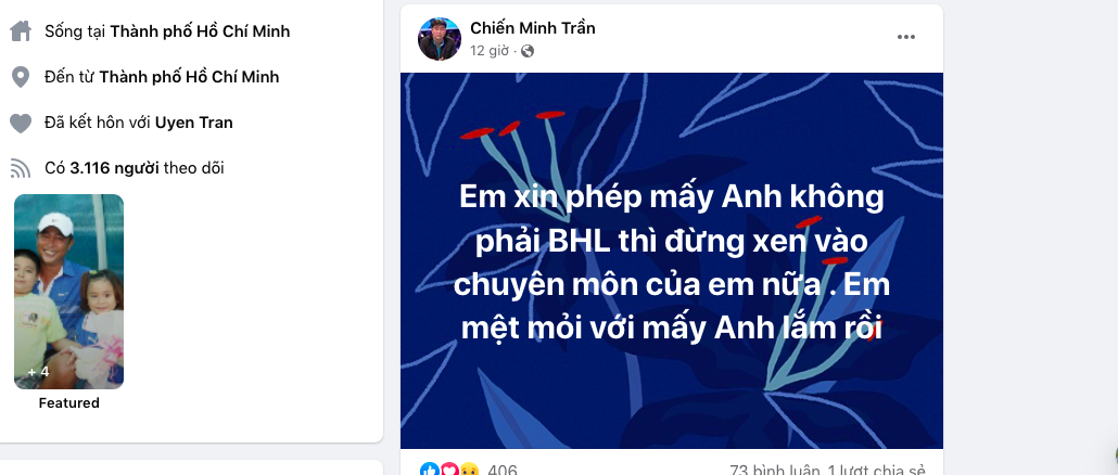 HLV Trần Minh Chiến ‘gây bão’, CLB TP.HCM lại sắp có biến?