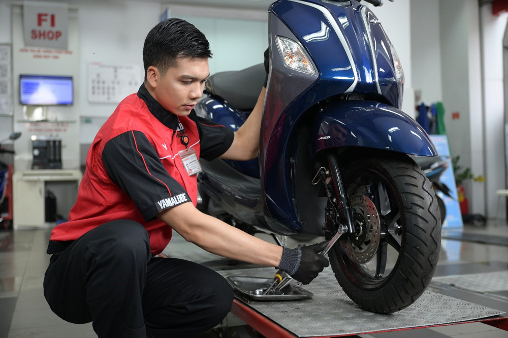 Yamaha tung chính sách giúp khách hàng tiết kiệm thời gian bảo dưỡng xe máy