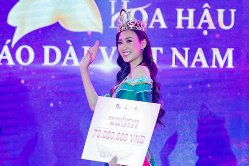 Lương Yến Ly giành vương miện Hoa hậu Áo dài Việt Nam 3,2 tỷ đồng