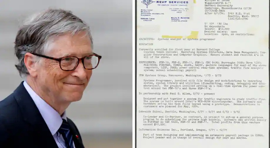 CV xin việc của Bill Gates gần 50 năm trước gây sốt