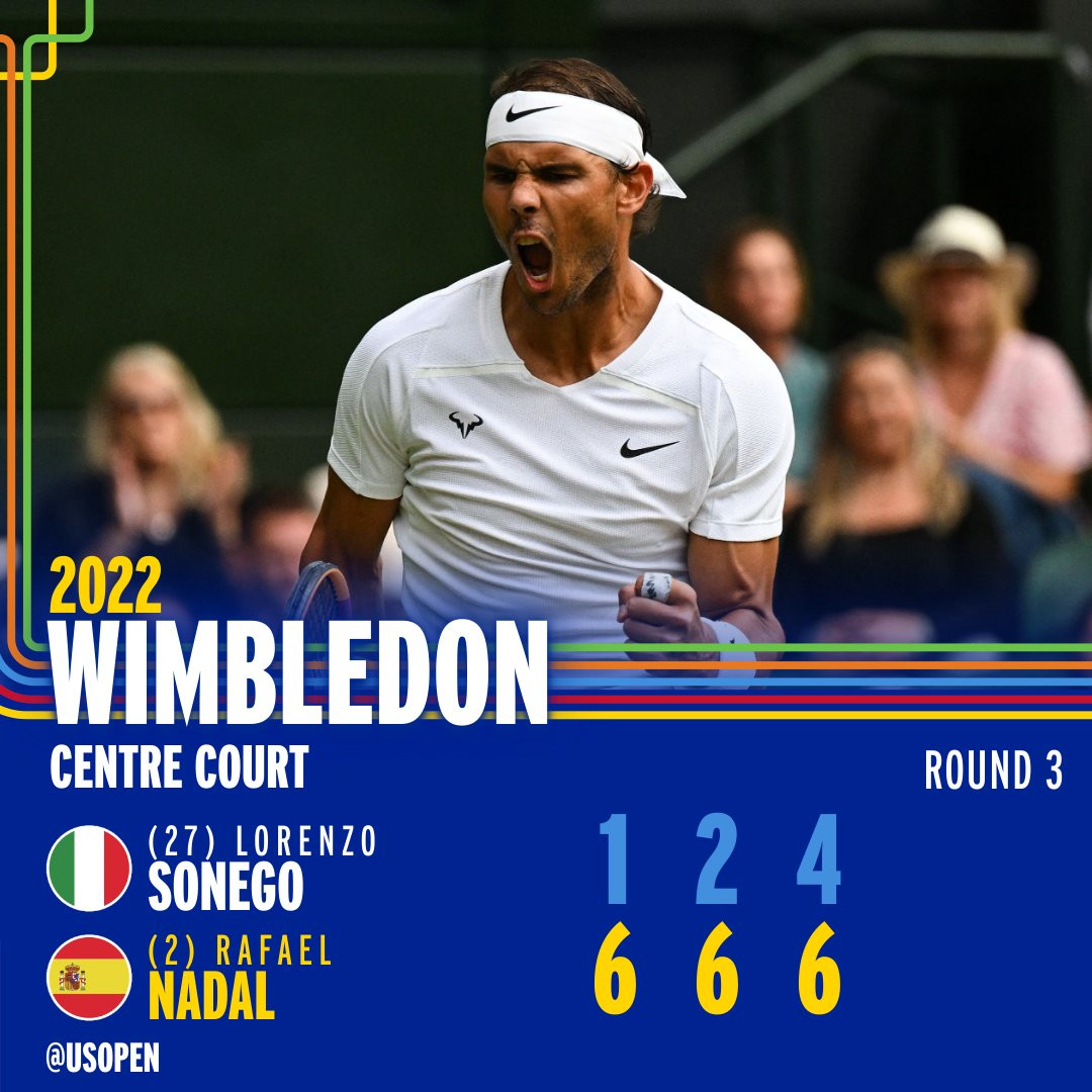 Rafael Nadal tốc hành vào vòng 4 Wimbledon 2022